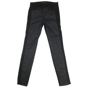 Joes jeans skinny fit waxed denim jeans black